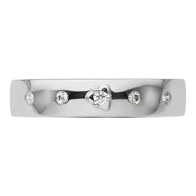 Men's 14K White Gold 1/10 ct tw Diamond Wedding Band – view 5