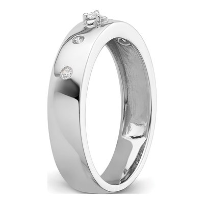 Men's 14K White Gold 1/10 ct tw Diamond Wedding Band – view 7