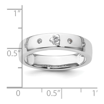Men's 14K White Gold 1/10 ct tw Diamond Wedding Band – view 8