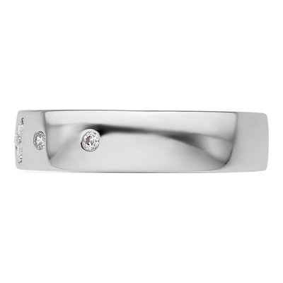 14K White Gold 1/10 ct tw Diamond Wedding Band – view 4