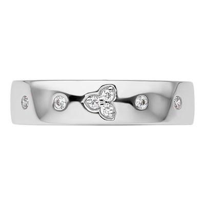 14K White Gold 1/10 ct tw Diamond Wedding Band – view 5