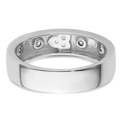 14K White Gold 1/10 ct tw Diamond Wedding Band – view 6