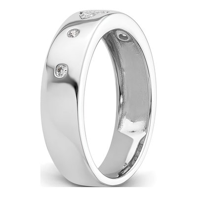 14K White Gold 1/10 ct tw Diamond Wedding Band – view 7