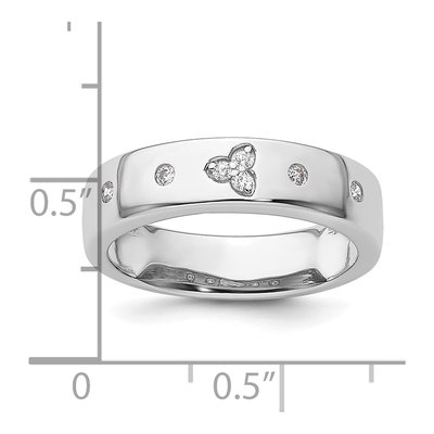 14K White Gold 1/10 ct tw Diamond Wedding Band – view 8