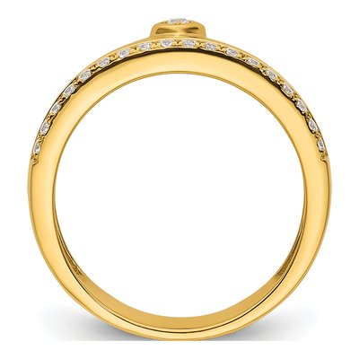 14K Yellow Gold 1/5 ct tw Diamond Wedding Band – view 3