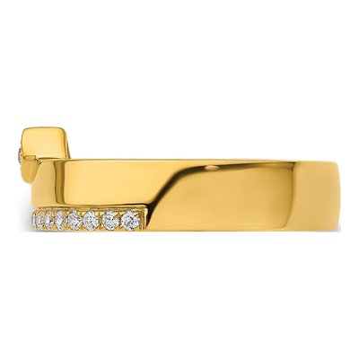 14K Yellow Gold 1/5 ct tw Diamond Wedding Band – view 4