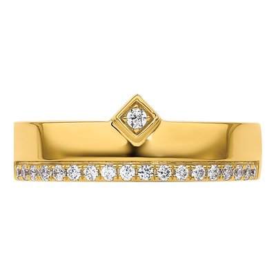 14K Yellow Gold 1/5 ct tw Diamond Wedding Band – view 5