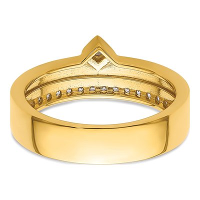 14K Yellow Gold 1/5 ct tw Diamond Wedding Band – view 6