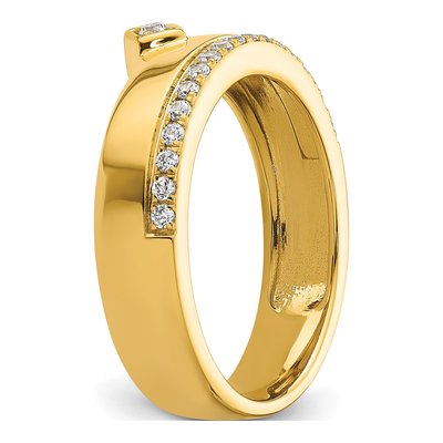 14K Yellow Gold 1/5 ct tw Diamond Wedding Band – view 7