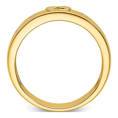 Men's 14K Yellow Gold 1/15 ct tw Diamond Wedding Band – view 3