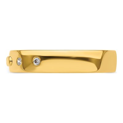 Men's 14K Yellow Gold 1/15 ct tw Diamond Wedding Band – view 4