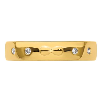 Men's 14K Yellow Gold 1/15 ct tw Diamond Wedding Band – view 5
