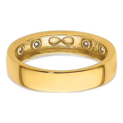 Men's 14K Yellow Gold 1/15 ct tw Diamond Wedding Band – view 6
