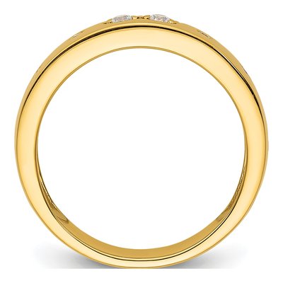 14K Yellow Gold 1/8 ct tw Diamond Infinity Wedding Band – view 3