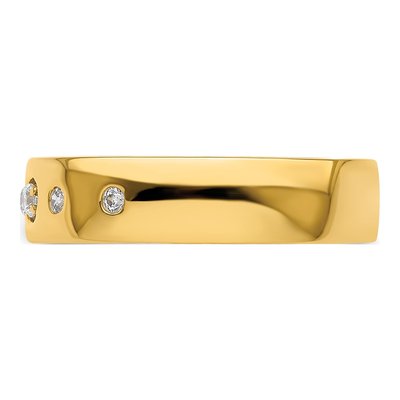 14K Yellow Gold 1/8 ct tw Diamond Infinity Wedding Band – view 4