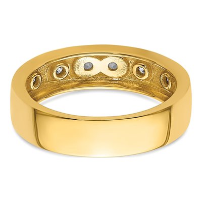 14K Yellow Gold 1/8 ct tw Diamond Infinity Wedding Band – view 6