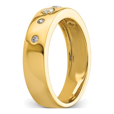 14K Yellow Gold 1/8 ct tw Diamond Infinity Wedding Band – view 7