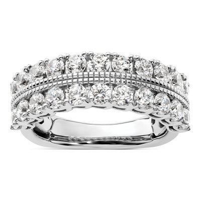 14K White Gold 1 3/4 ct tw Lab-Grown Diamond Fashion Ring