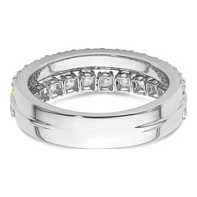 14K Two-Tone Gold 7/8 ct tw Lab-Grown Diamond Double Row Ring – view 6
