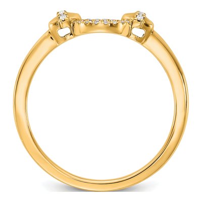 14K Yellow Gold 1/15 ct tw Diamond Open Circle Ring – view 2