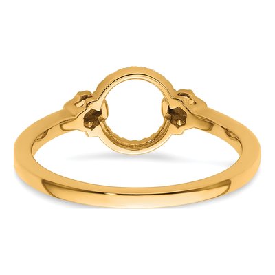 14K Yellow Gold 1/15 ct tw Diamond Open Circle Ring – view 5