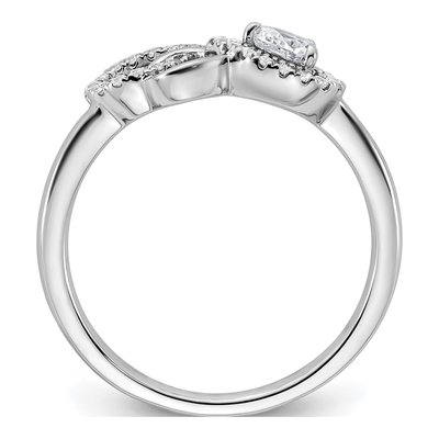 14K White Gold 1/4 ct tw Diamond Infinity Ring – view 2