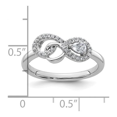 14K White Gold 1/4 ct tw Diamond Infinity Ring – view 5