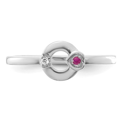 14K White Gold Wg Dia Heart Ring – view 5
