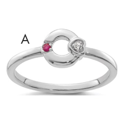 14K White Gold Wg Dia Heart Ring