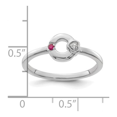 14K White Gold Wg Dia Heart Ring – view 6