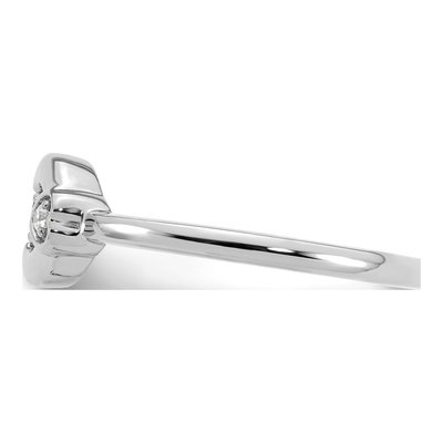 14K White Gold Wg Dia Heart Ring – view 4