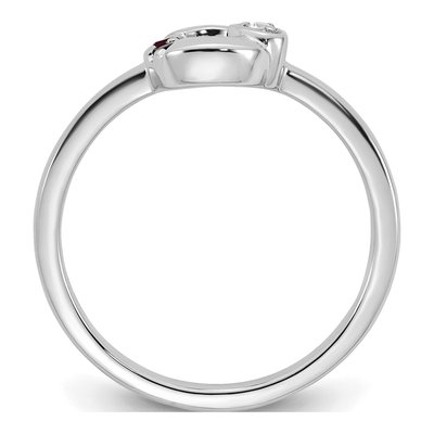14K White Gold Wg Dia Heart Ring – view 3