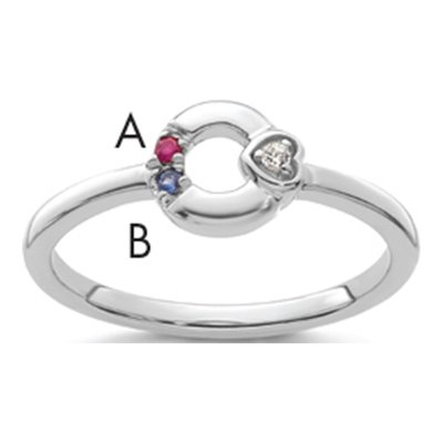14K White Gold Wg Dia Heart Ring