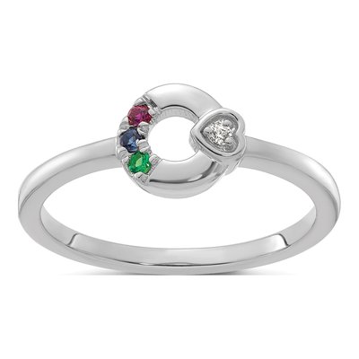 14K White Gold Wg Dia Heart Ring – view 2