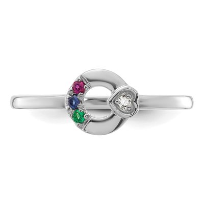 14K White Gold Wg Dia Heart Ring – view 5