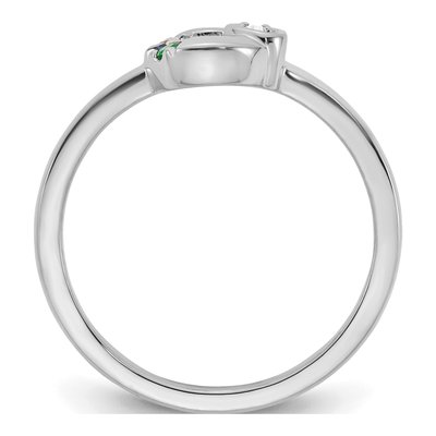 14K White Gold Wg Dia Heart Ring – view 3