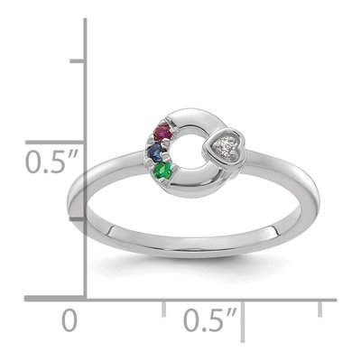 14K White Gold Wg Dia Heart Ring – view 6