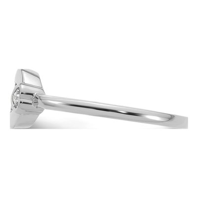 14K White Gold Wg Dia Heart Ring – view 4