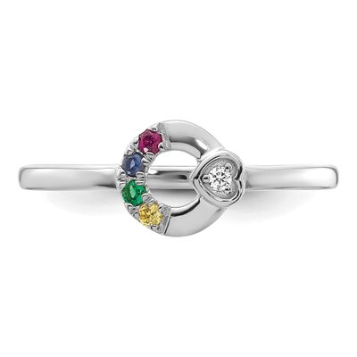 14K White Gold Wg Dia Heart Ring – view 5