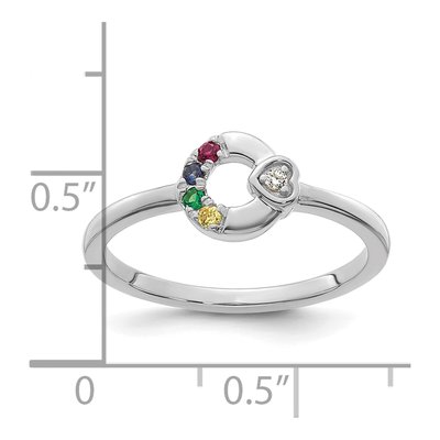 14K White Gold Wg Dia Heart Ring – view 6