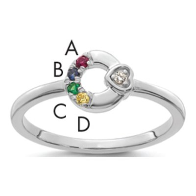 14K White Gold Wg Dia Heart Ring