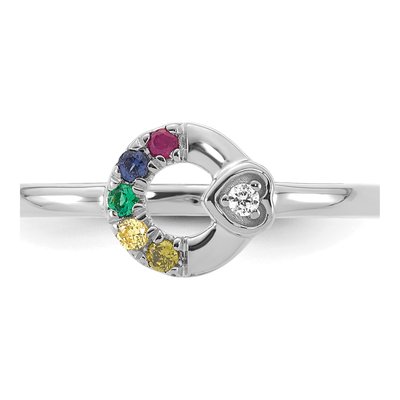 14K White Gold Wg Dia Heart Ring – view 5