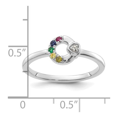 14K White Gold Wg Dia Heart Ring – view 6