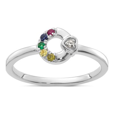 14K White Gold Wg Dia Heart Ring – view 2