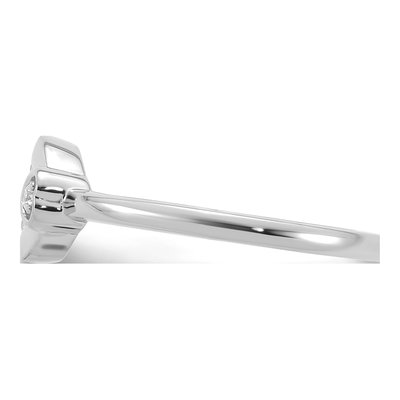 14K White Gold Wg Dia Heart Ring – view 4