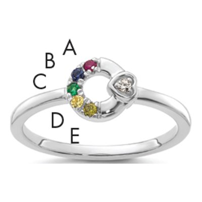 14K White Gold Wg Dia Heart Ring