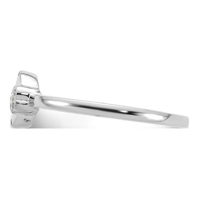 14K White Gold Heart Mother's Ring Semi-Mount – view 4