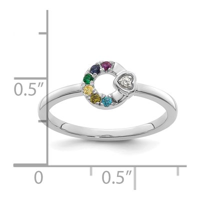 14K White Gold Wg Dia Heart Ring – view 6
