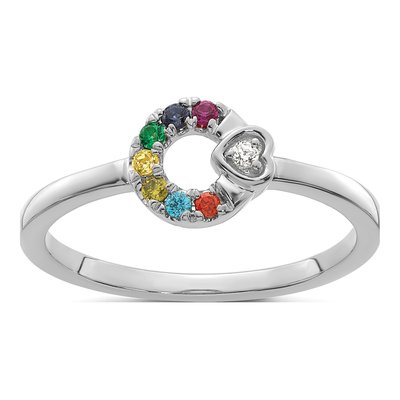 14K White Gold Wg Dia Heart Ring – view 2