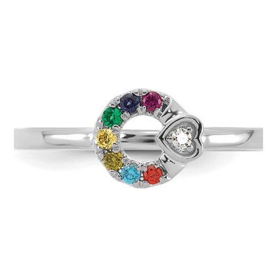 14K White Gold Wg Dia Heart Ring – view 5